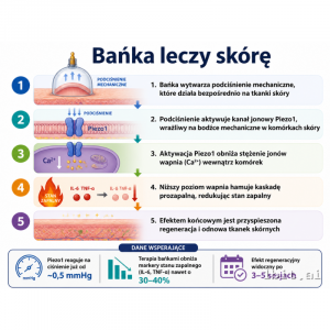 terapia bańkami łuszczyca schemat działania Piezo1 AMPK